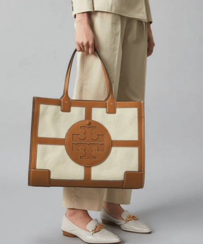 Alternative view of Tory Burch Ella Canvas Quadrant Tote Bag