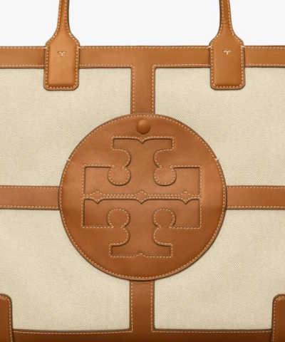 Tory Burch Ella Canvas Quadrant Tote Bag - Image 4