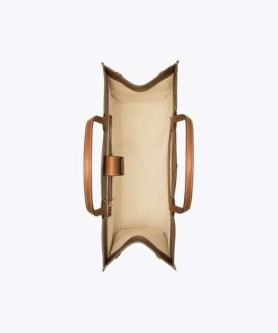 Tory Burch Ella Canvas Quadrant Tote Bag - Image 5