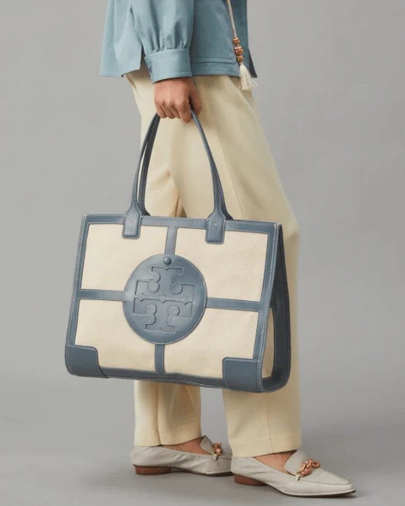 Alternative view of Tory Burch Ella Canvas Quadrant Tote Bag