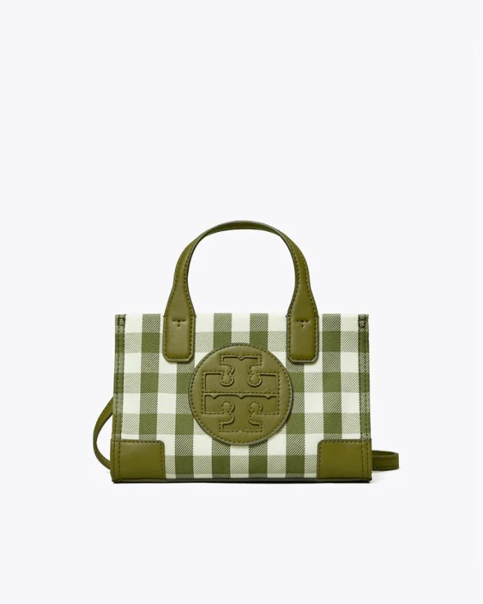 Tory Burch Ella Gingham Micro Tote Bag-20253739