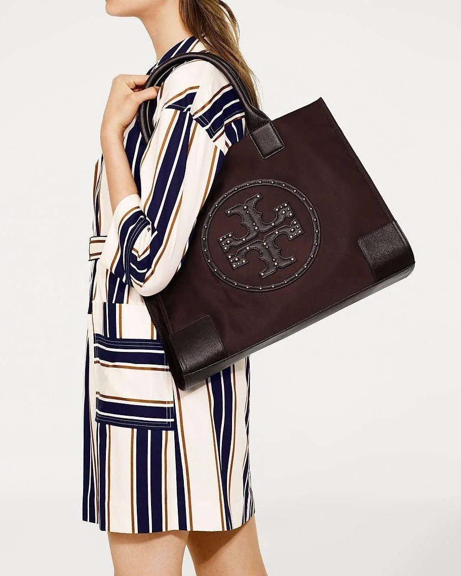 Alternative view of Tory Burch Ella Stud Logo Nylon Tote