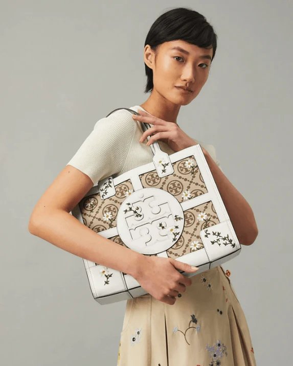 Alternative view of Tory Burch Ella T Monogram Embroidered Mini Tote Bag