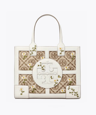 Tory Burch Ella T Monogram Embroidered Mini Tote Bag-20256942