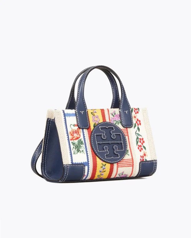 Alternative view of Tory Burch Ella Webbing Patchwork Micro Tote Bag