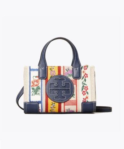 Tory Burch Ella Webbing Patchwork Micro Tote Bag-20239084