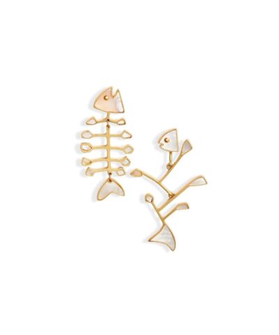 Tory Burch Fish Multi-Color Mismatched Earring-20255168