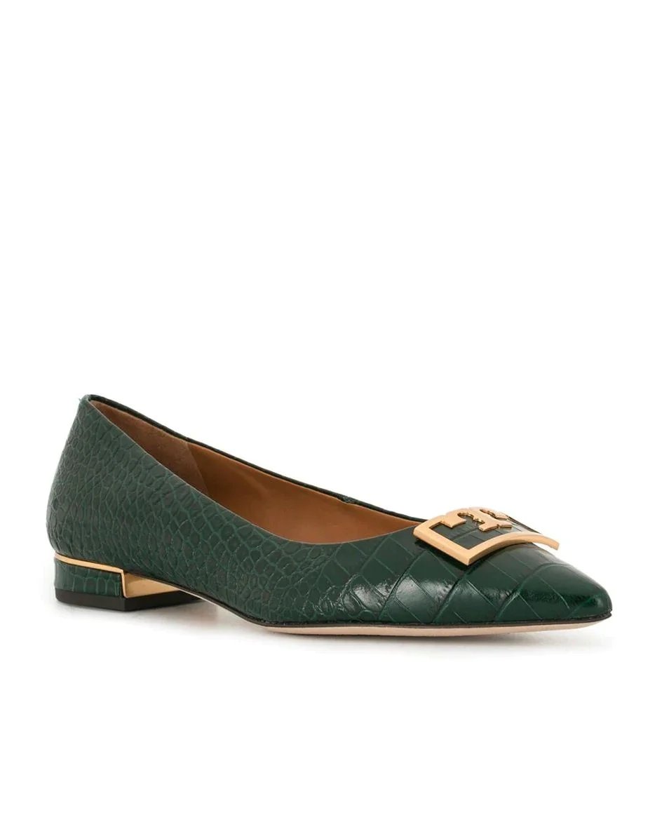 Alternative view of Tory Burch Gigi Pointed Toe Flats, Green