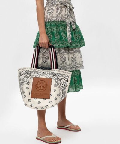 Tory Burch Gracie Reversible Printed Canvas Tote Bag 20248555 1