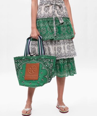 Tory Burch Gracie Reversible Printed Canvas Tote Bag 20248563 1