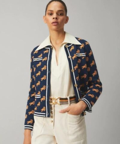 Tory Burch Jacquard Kendra Cardigan 20249057 1