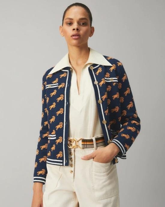 Alternative view of Tory Burch Jacquard Kendra Cardigan