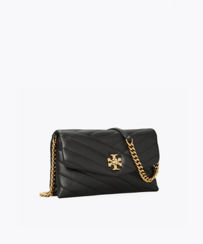 Tory Burch Kira Chevron Chain Wallet Crossbody Bag Black 20253695 2