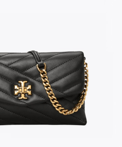 Tory Burch Kira Chevron Chain Wallet Crossbody Bag Black 20253695 3