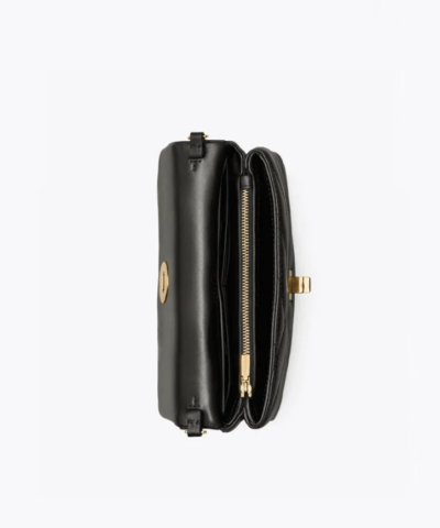 Tory Burch Kira Chevron Chain Wallet Crossbody Bag Black 20253695 4