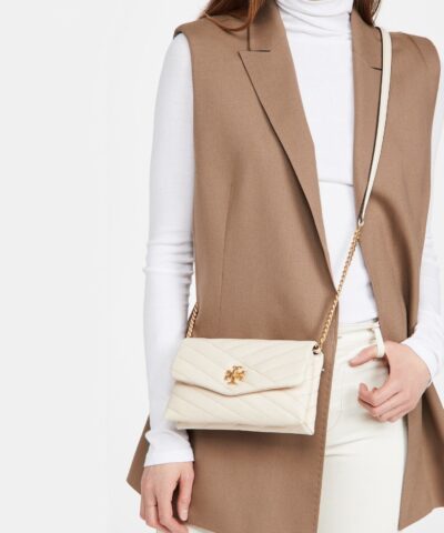 Tory Burch Kira Chevron Chain Wallet Crossbody Bag New Ivory 20253689 1