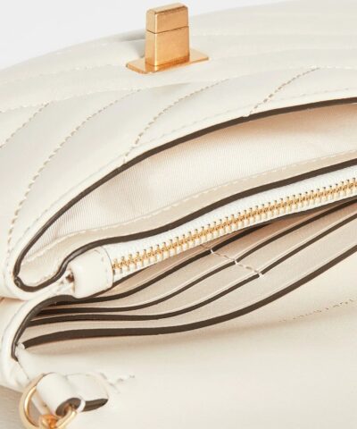 Tory Burch Kira Chevron Chain Wallet Crossbody Bag New Ivory 20253689 2