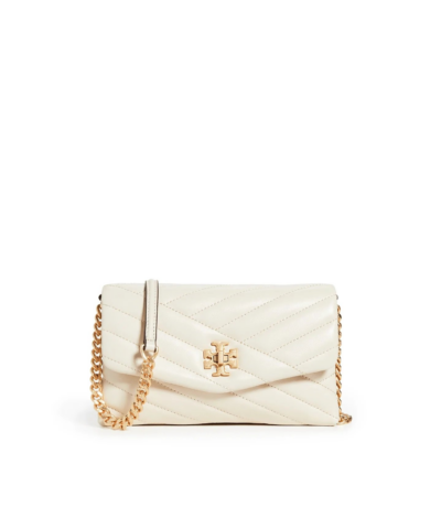 Tory Burch Kira Chevron Chain Wallet Crossbody Bag, New Ivory-20253690