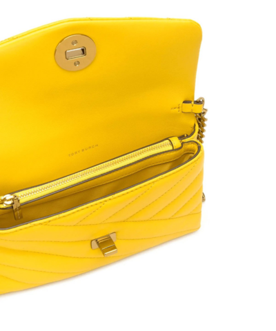 Tory Burch Kira Chevron Chain Wallet Crossbody Bag Yellow 20253682 3