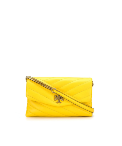 Tory Burch Kira Chevron Chain Wallet Crossbody Bag, Yellow-20253683