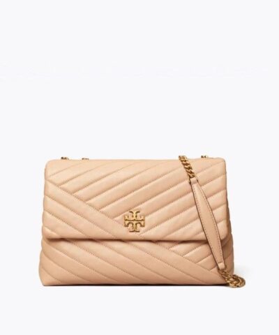 Tory Burch Kira Chevron Convertible Shoulder Bag, Devon Sand-20253431