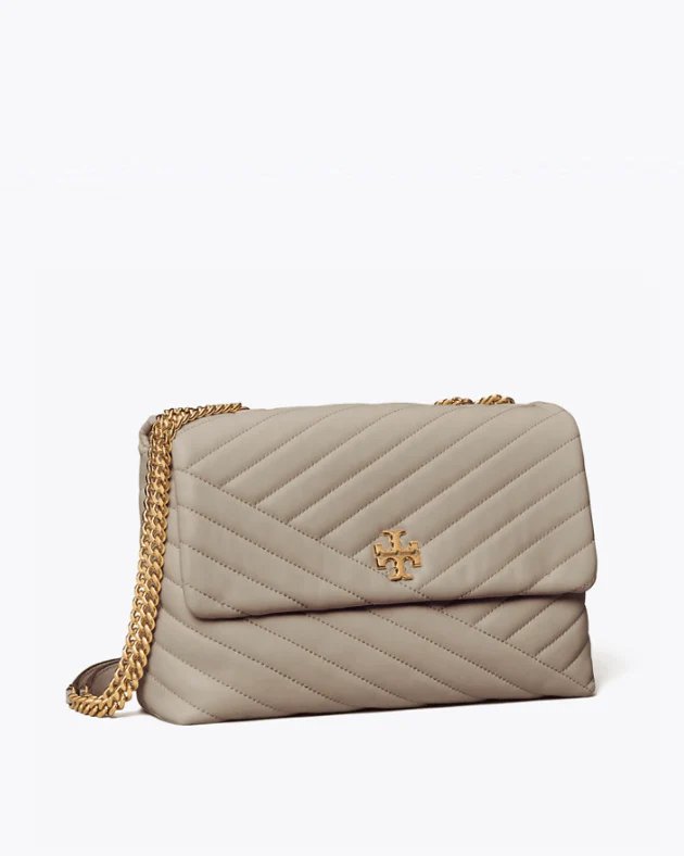 Alternative view of Tory Burch Kira Chevron Convertible Shoulder Bag, Gray Heron