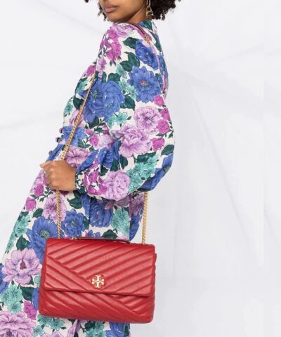 Tory Burch Kira Chevron Convertible Shoulder Bag Red 20253417 1