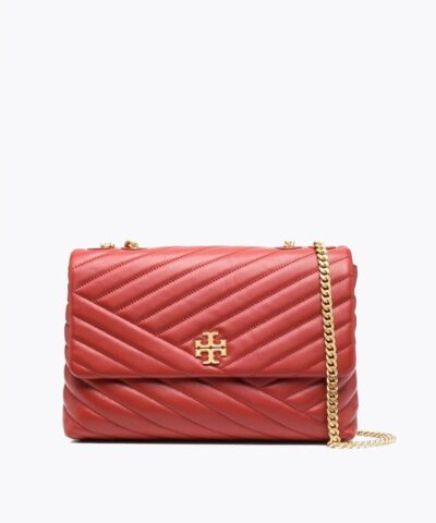 Tory Burch Kira Chevron Convertible Shoulder Bag, Red-20253417