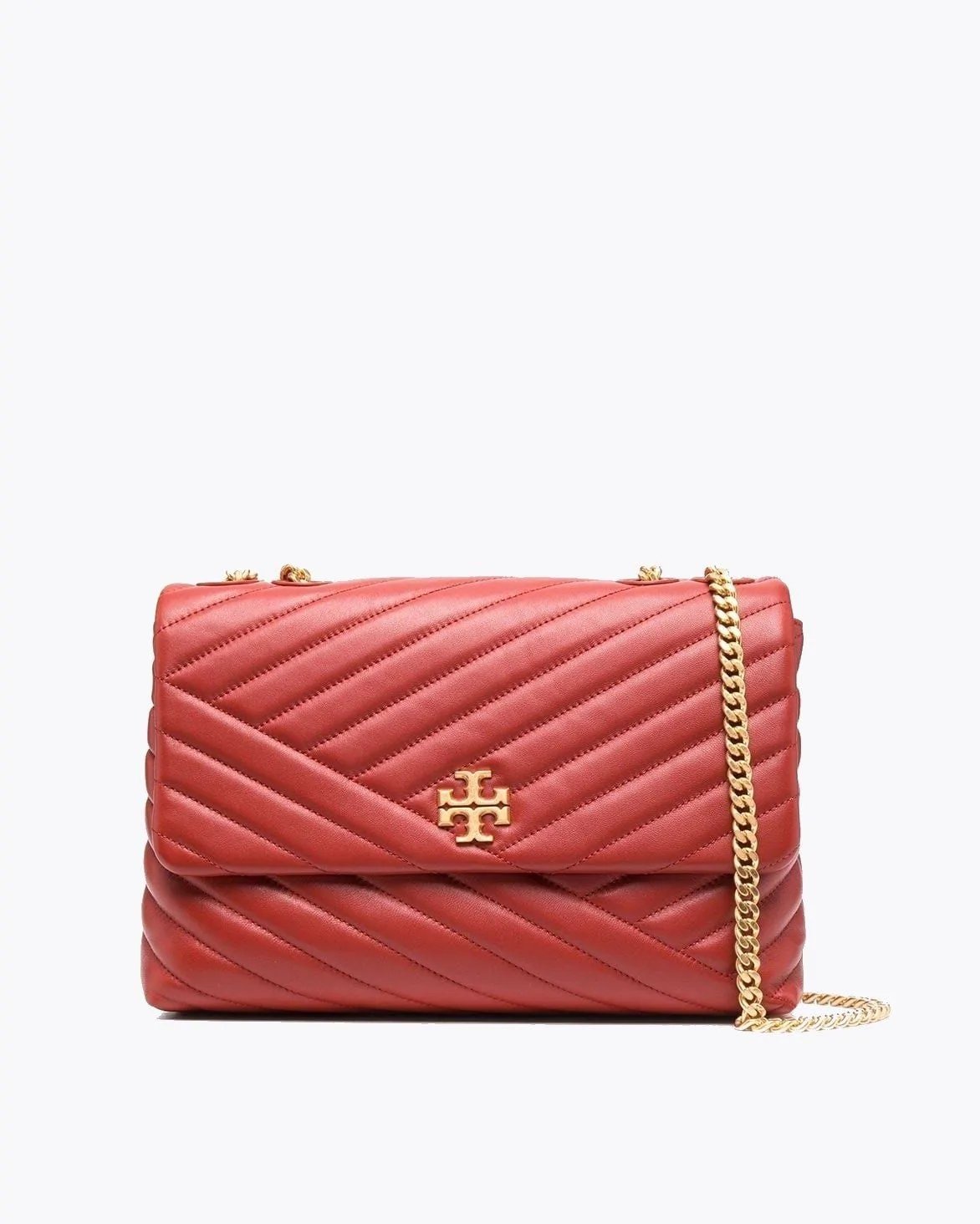 Tory Burch Kira Chevron Convertible Shoulder Bag, Red-20253417