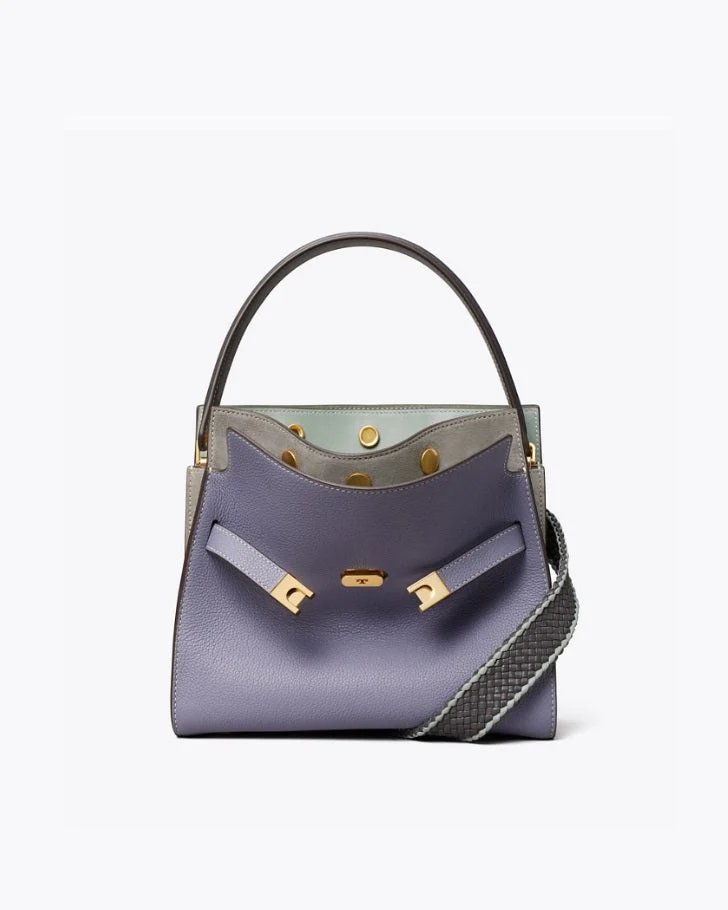 Tory Burch Lee Radziwill Pebbled Small Double Bag-20237794