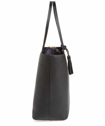 Tory Burch McGraw Leather Tote, Black - Image 4