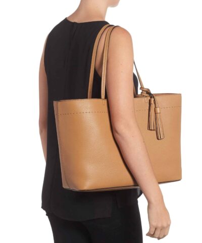Tory Burch McGraw Leather Tote Dk Tiramisu 20256960 1