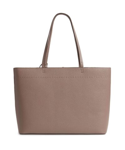 Tory Burch McGraw Leather Tote Silver Maple 20256948 3