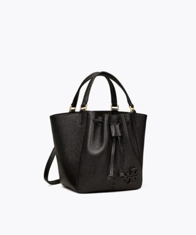 Tory Burch Mcgraw Dragonfly Mini Leather Satchel In Black 20242300 2
