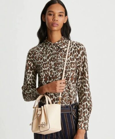 Tory Burch Mcgraw Dragonfly Mini Leather Satchel In Brie 20242308 1
