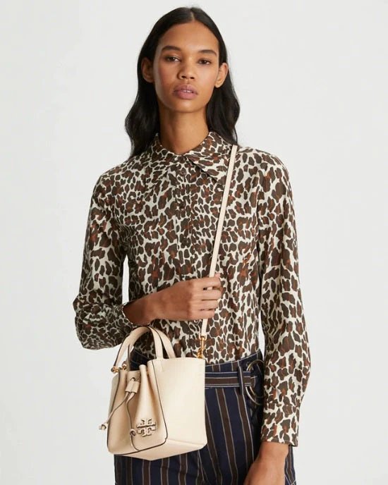 Alternative view of Tory Burch Mcgraw Dragonfly Mini Leather Satchel In Brie