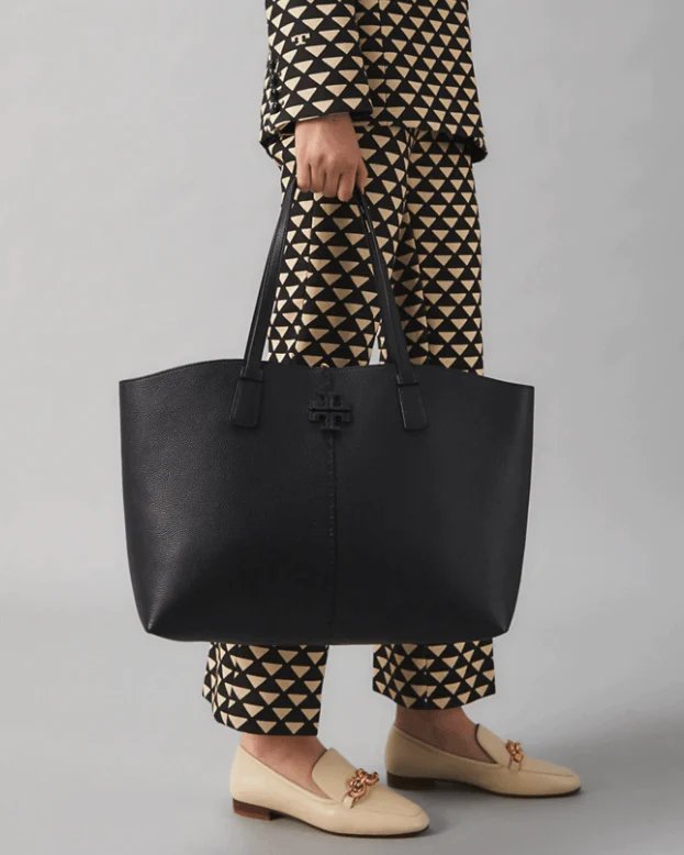 Alternative view of Tory Burch Mcgraw Tote Bag, Black