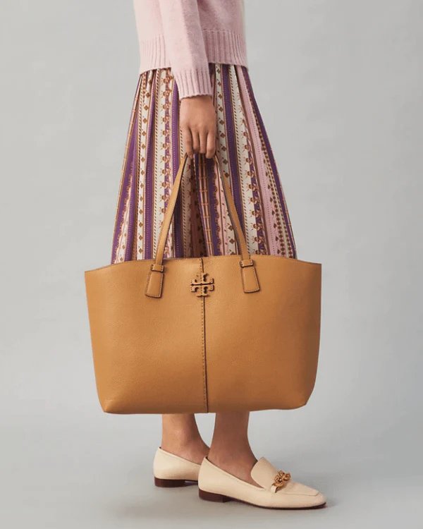 Alternative view of Tory Burch Mcgraw Tote Bag, Tiramisu