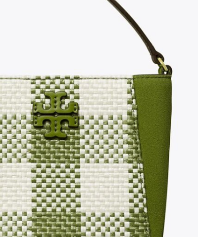 Tory Burch Mcgraw Woven Plaid Small Bucket Bag 20252040 3