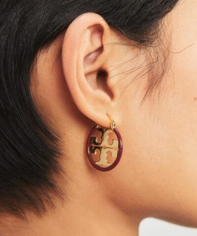 Tory Burch Miller Enamel Small Hoop Earring Enamel 20251242 1