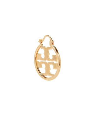 Tory Burch Miller Enamel Small Hoop Earring Gold 20251236 1
