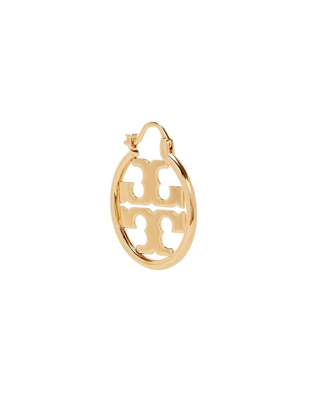 Alternative view of Tory Burch Miller Enamel Small Hoop Earring, Gold