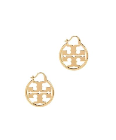 Tory Burch Miller Enamel Small Hoop Earring Gold 20251236 2