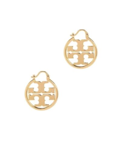 Tory Burch Miller Enamel Small Hoop Earring, Gold-20251236