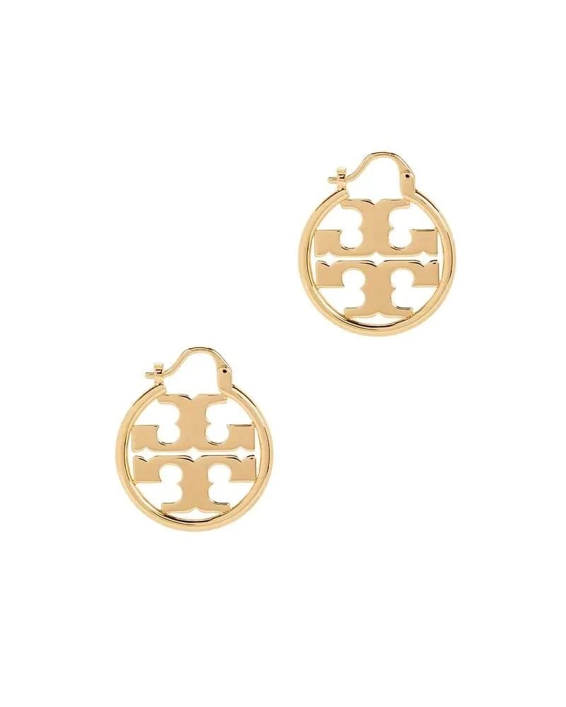 Tory Burch Miller Enamel Small Hoop Earring, Gold-20251236