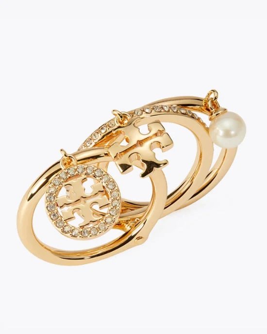 Alternative view of Tory Burch Miller Pave Charm Ring