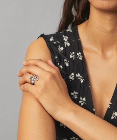 Tory Burch Miller Pave Charm Ring - Image 3