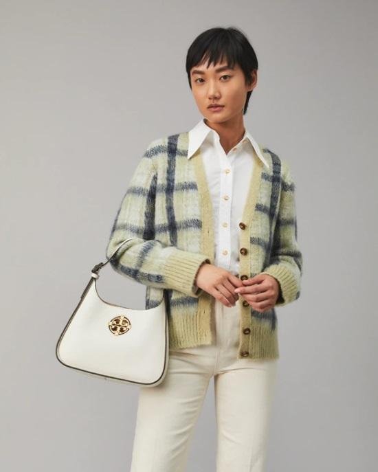 Alternative view of Tory Burch Miller Small Classic Shoulder Bag, New Ivory