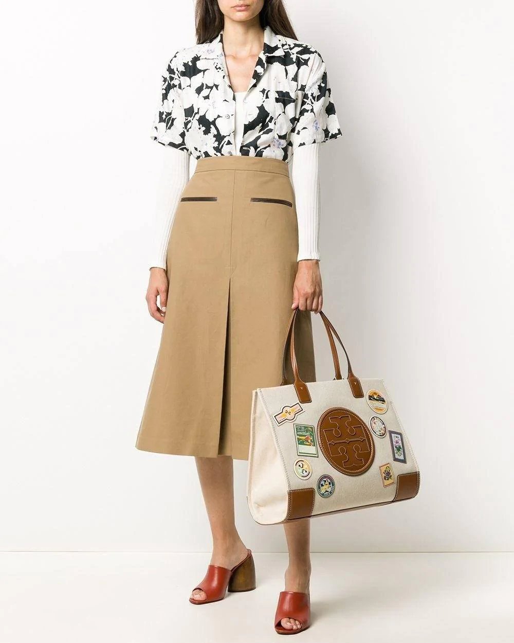 Alternative view of Tory Burch Natural Ella Patches Tote Bag