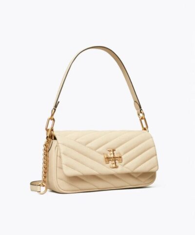 Tory Burch New Cream Kira Chevron Small Flap Shoulder Bag 20243232 2